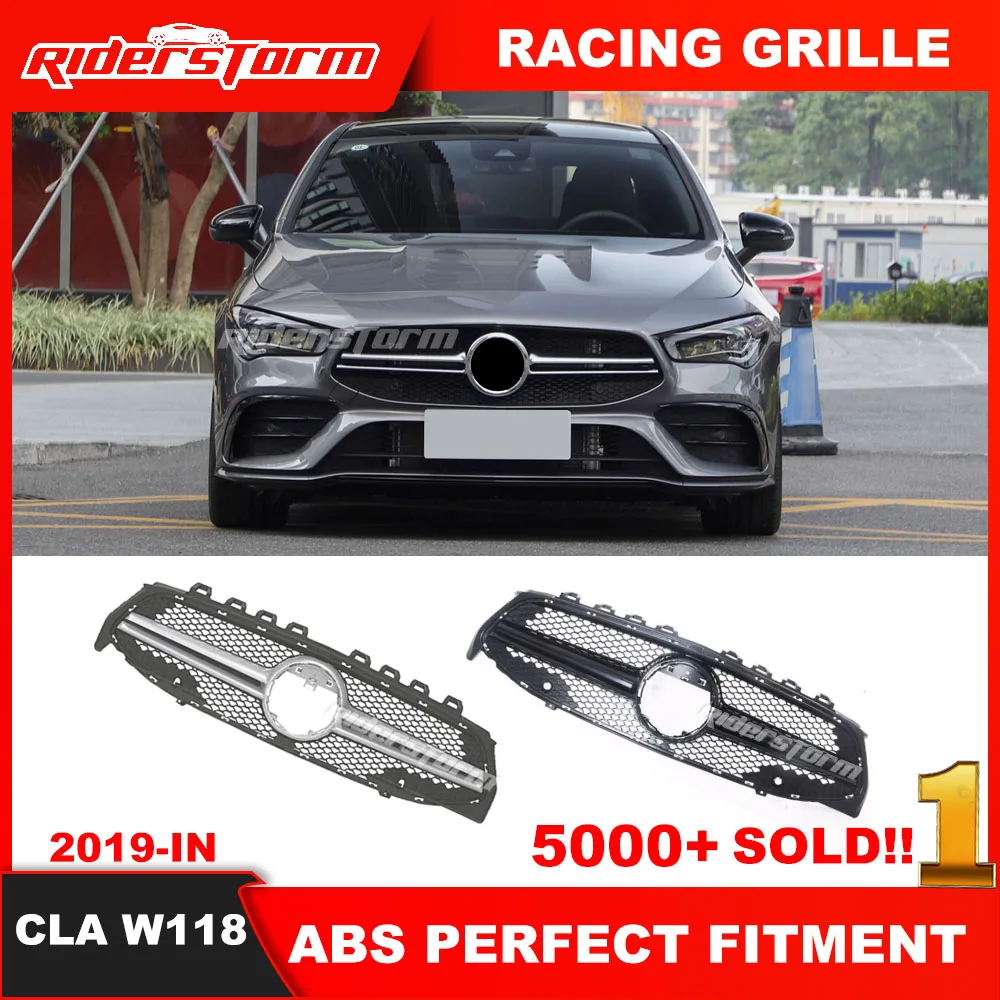 

2020+ w118 CLA45 style Grille for mercede Cla Class W118 Replacement Racing Grille CLA Class CLA220 cla200 2019+