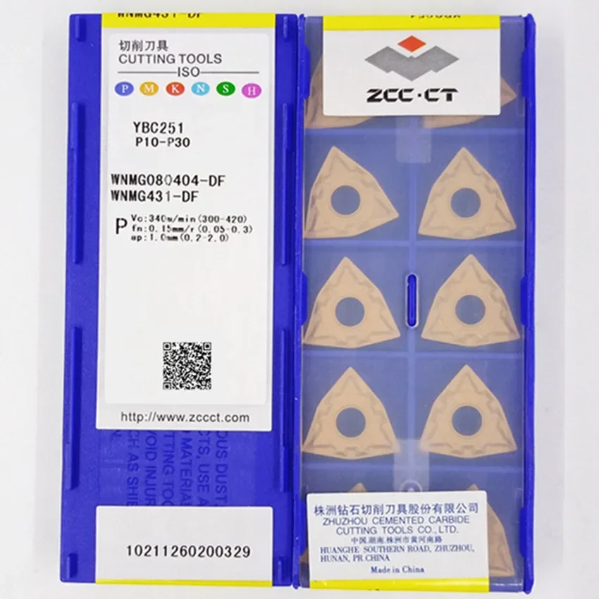 WNMG080404-DF YBC251/WNMG080408-DF YBC251/WNMG080412-DF YBC251 WNMG431 WNMG432 WNMG433 ZCC.CT CNC blade carbide insert 10pcs/box