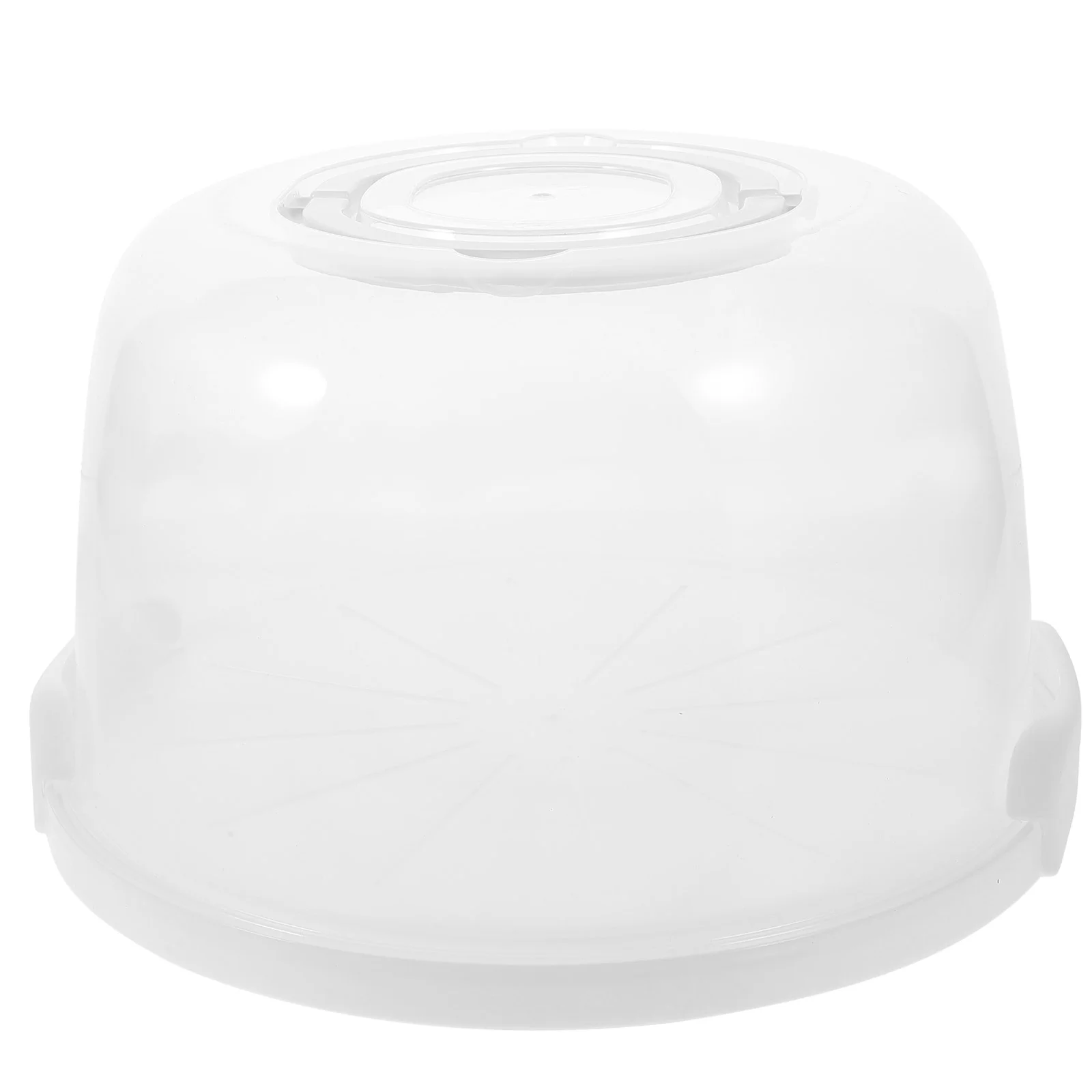 8 Inch White Heightening Cake Tools Carrier Food Containers with Lids Clear Birthday Holder Dessert Multi-function Case Cover