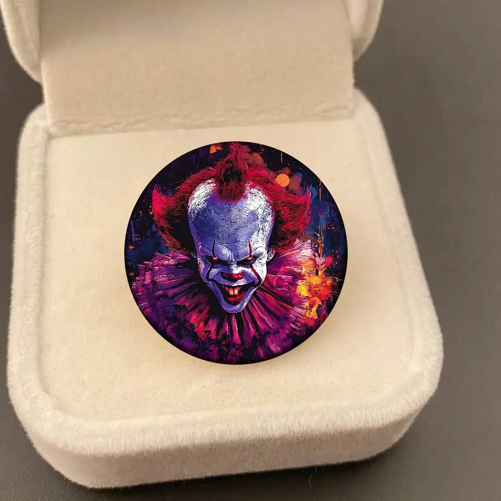 فيلم الرعب It P-Pennywise مهرج أنيمي صفيح دبوس زر مخصص أنيمي دور المدرسة القديمة بروش الكرتون طوق شارة مجوهرات هدية #3