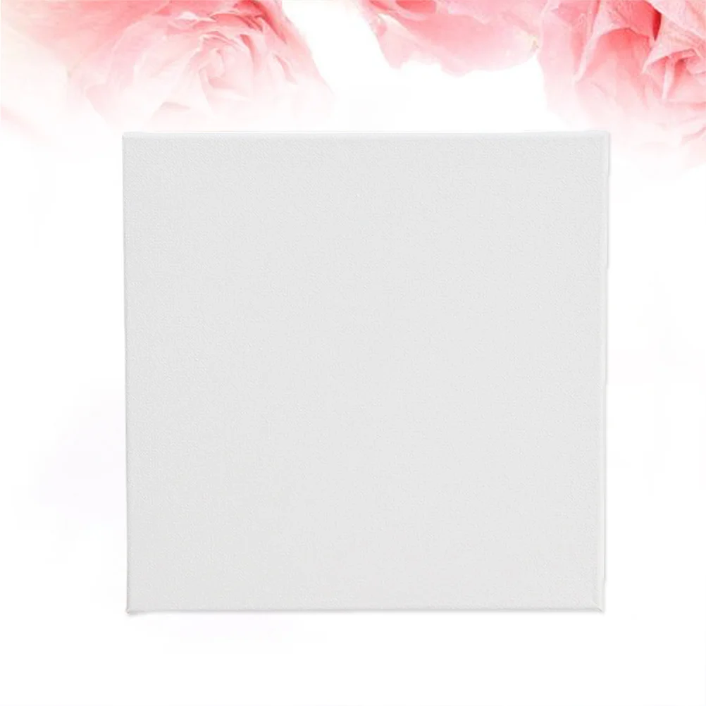 

10x10cm Blank Canvas Panel for Oil Acrylic Painting Solid Wood Mount Cotton Surface Square Art Frame White Picture Frame