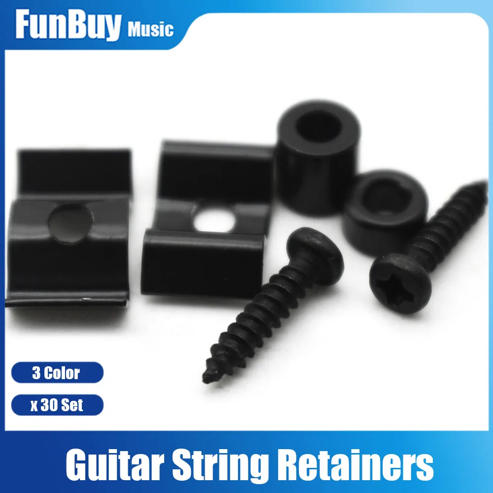 30Set Electric Guitar String Retainers Tree for ST TL Electric Guitar Chrome Black Gold