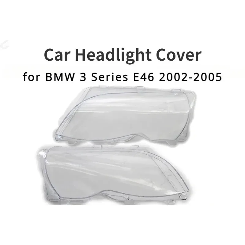 

Чехлы для линз фар для BMW 3 серии E46 318i 320i 325i 4-дверный седан 2002-2005 гг. Крышка лампы фар автомобиля