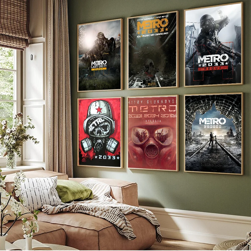 Metro 2033 Anime Video  Classic Anime Poster Waterproof Paper Sticker Coffee House Bar Room Wall Decor