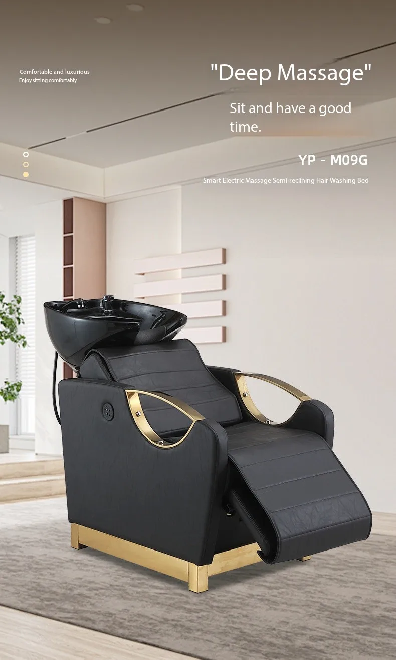 Backwash Ceramic Shampoo Bowl Sink Chair Shampoo Chair Station Spa Salon Beauty Bowls Shampoo Chair
