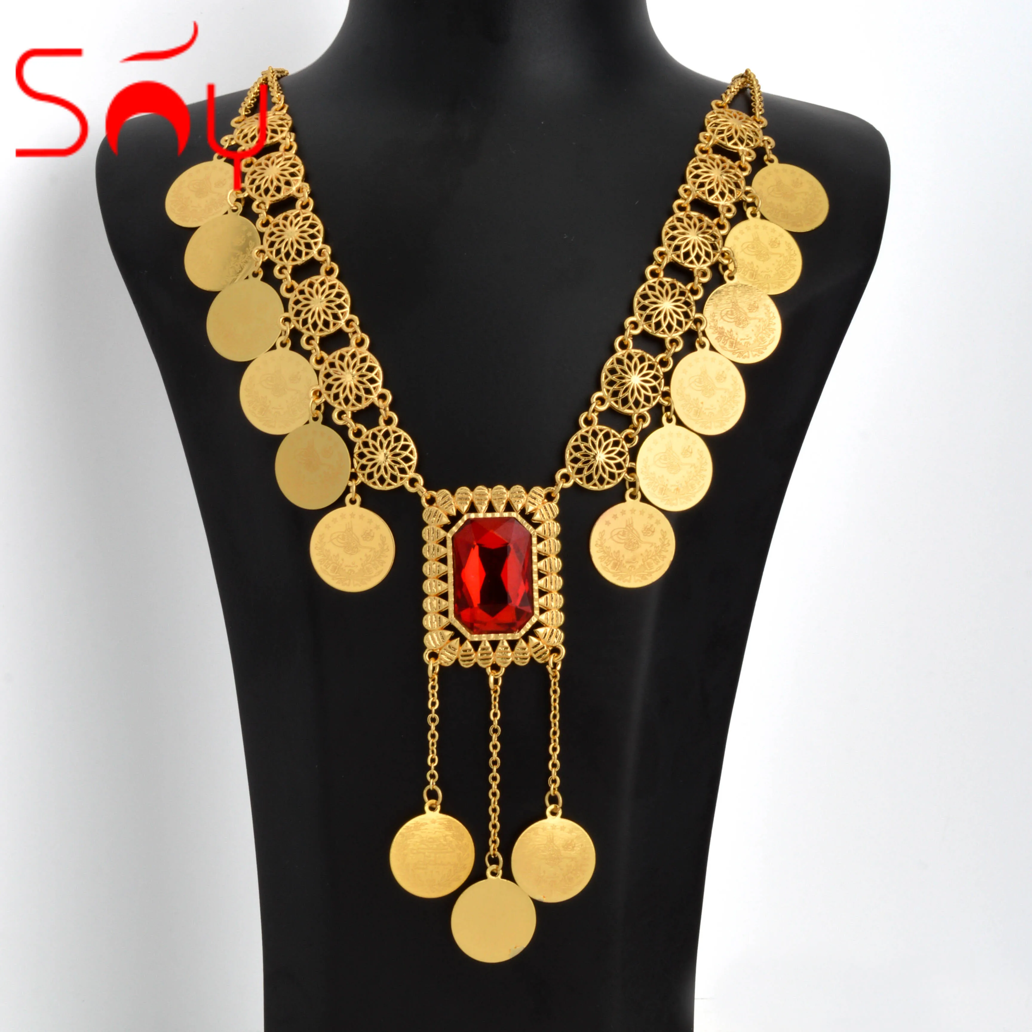 

Sunny Jewelry Indian Necklace For Women Tassel Dream Catcher Turkish Coin Pendant Neck Chain Boho Ethnic Vintage Jewellery Gift