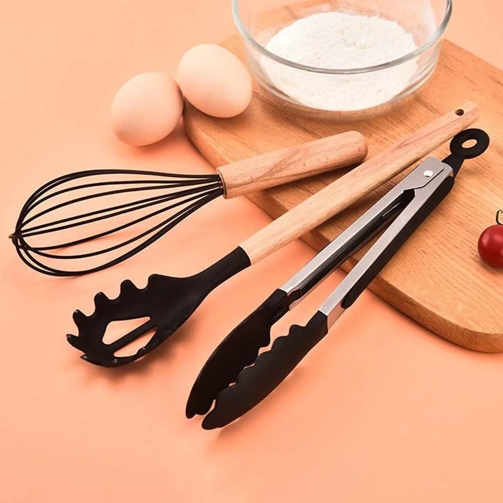 

12pcs Heat-Resistant 12-piece Set Kitchen Utensils Multi-functional Eco-Friendly Silicone Kitchenware Set Baking Shovel