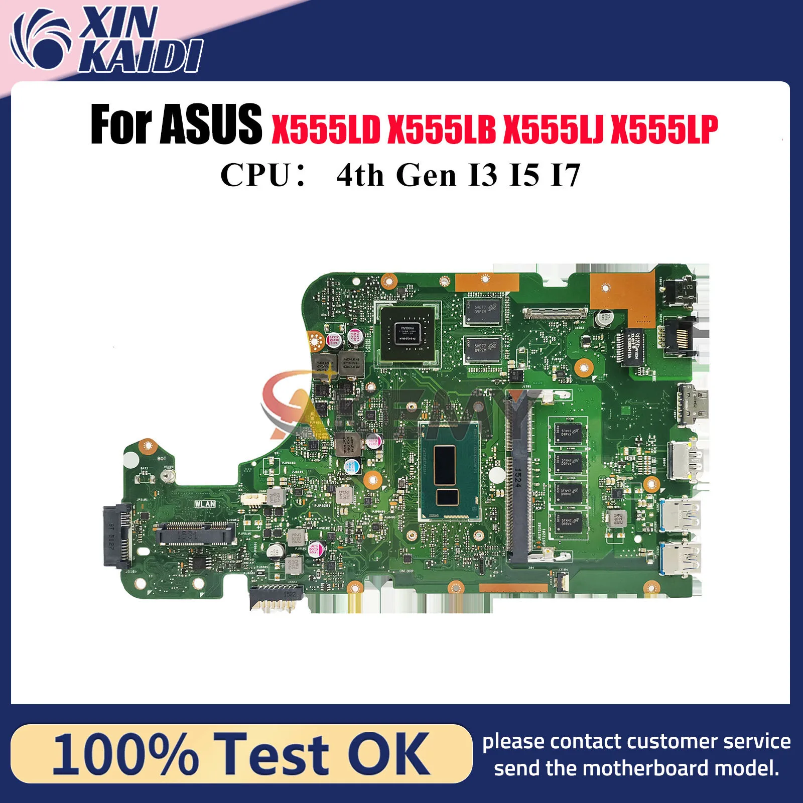 

X555LD Материнская плата для ноутбука ASUS FL5600L X555LB FL5800L VM510L VM590L W519L R557L X555LJ DX992L R556L Материнская плата I3 I5 I7 CPU