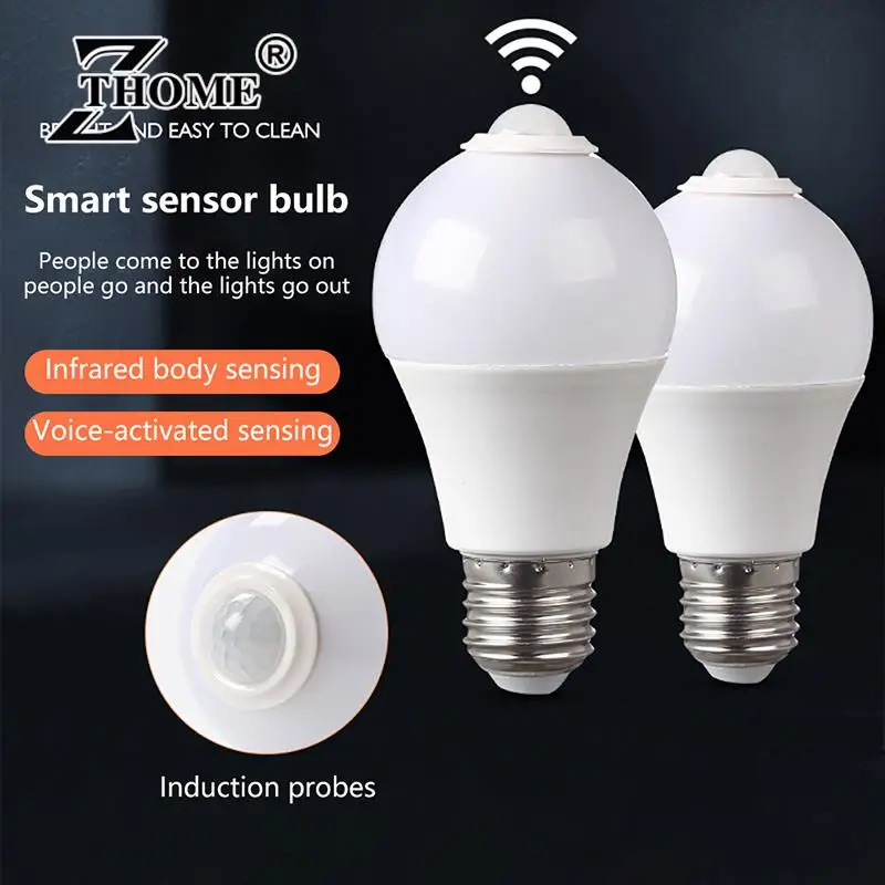 E27 PIR Motion Sensor Lamp 5W 9W 15W LED Bulb with Motion Sensor Motion Detector Night Light