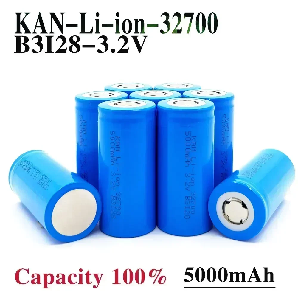 100% True Capacity 5000mAh, 32700 -3.2V Lifepo4 Professional Lithium Iron Phosphate Rechargeable Battery