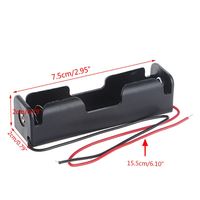 5 Pcs 18650 Rechargeable Battery 3.7V Clip Holder Box for Case With Wire Dropsale