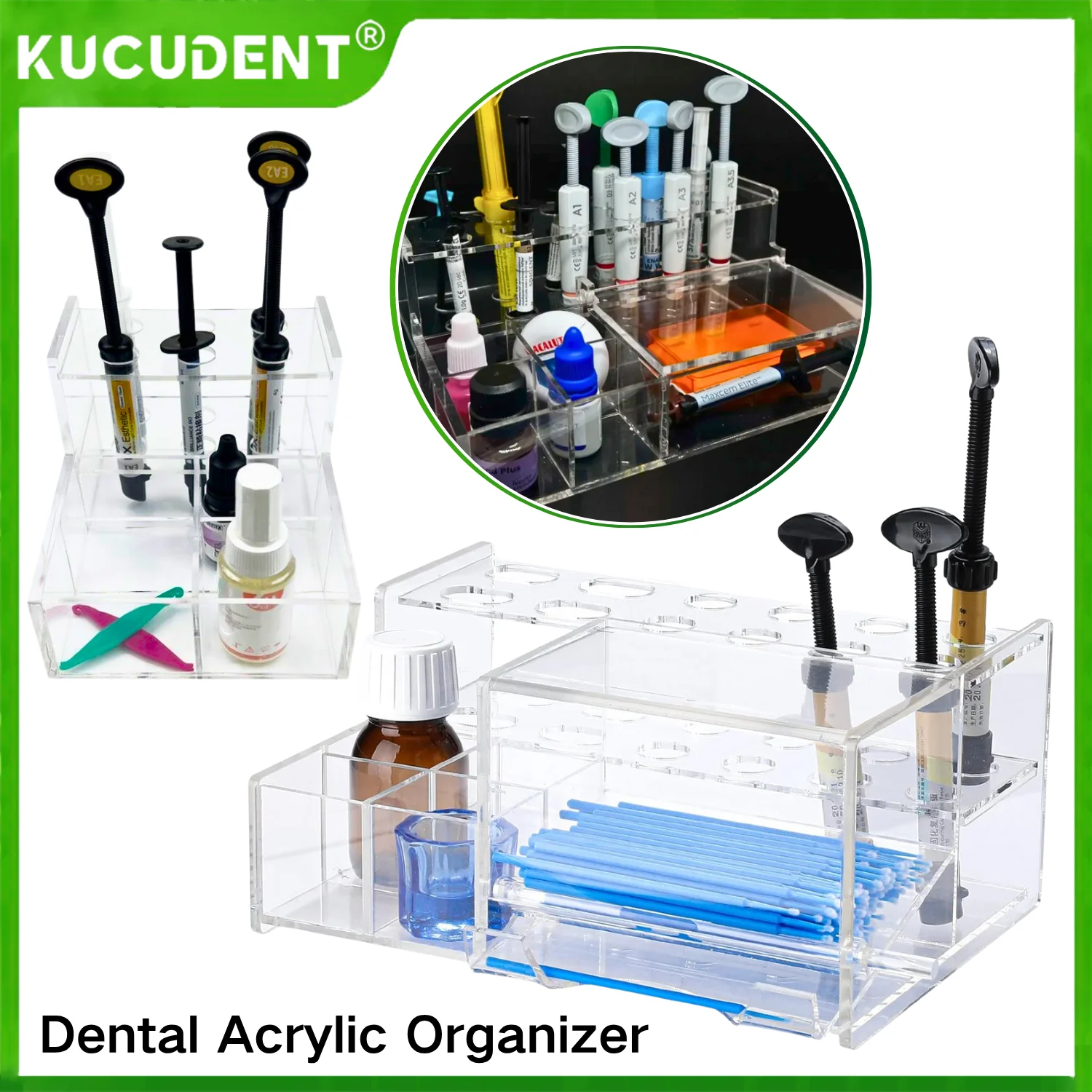

Стоматологический акриловый прозрачный органайзер-держатель для смолы, композитный ящик для хранения шприцев, подставка-диспенсер, инструменты для стоматологической клиники