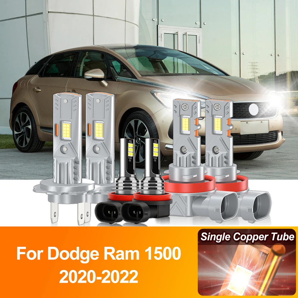 

360W Canbus LED Headlight Bulbs 60000LM CSP Chips Auto Lamps 6000K Fog Lights 12V 24V For Dodge Ram 1500 2020 2021 2022