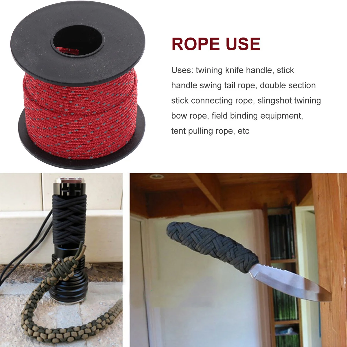 

31M 2.1Mm Camping Reflective Cord Tent Rope For Hiking Mountaineering Outdoor Gear Guy Lines Lightweight Durable Rot Resistant