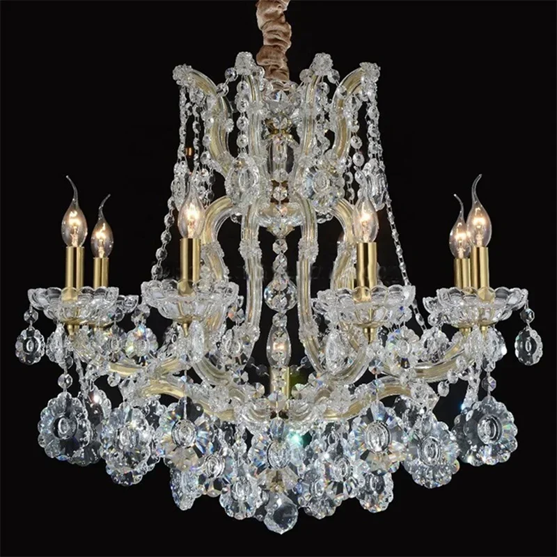 

VIOLET European Style Chandelier LED Pendant Lamps Candle Crystal Luxury Lights Modern Fixtures for Home Hotel Villa Hall