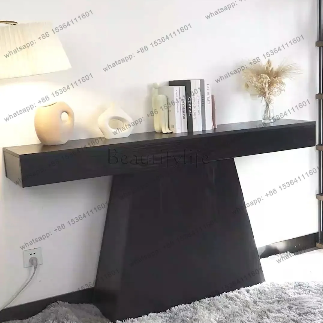 

Medieval solid wood entrance table, living room corridor against the wall