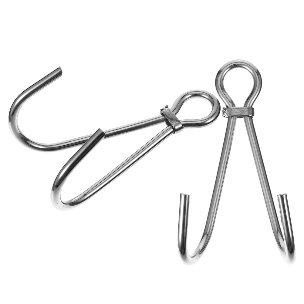 

2pcs Stainless Double Claw Hooks Durable Metal Diving Hooks for Underwater Scuba Scuba Diving Reef Hook Reef Boat Accessories