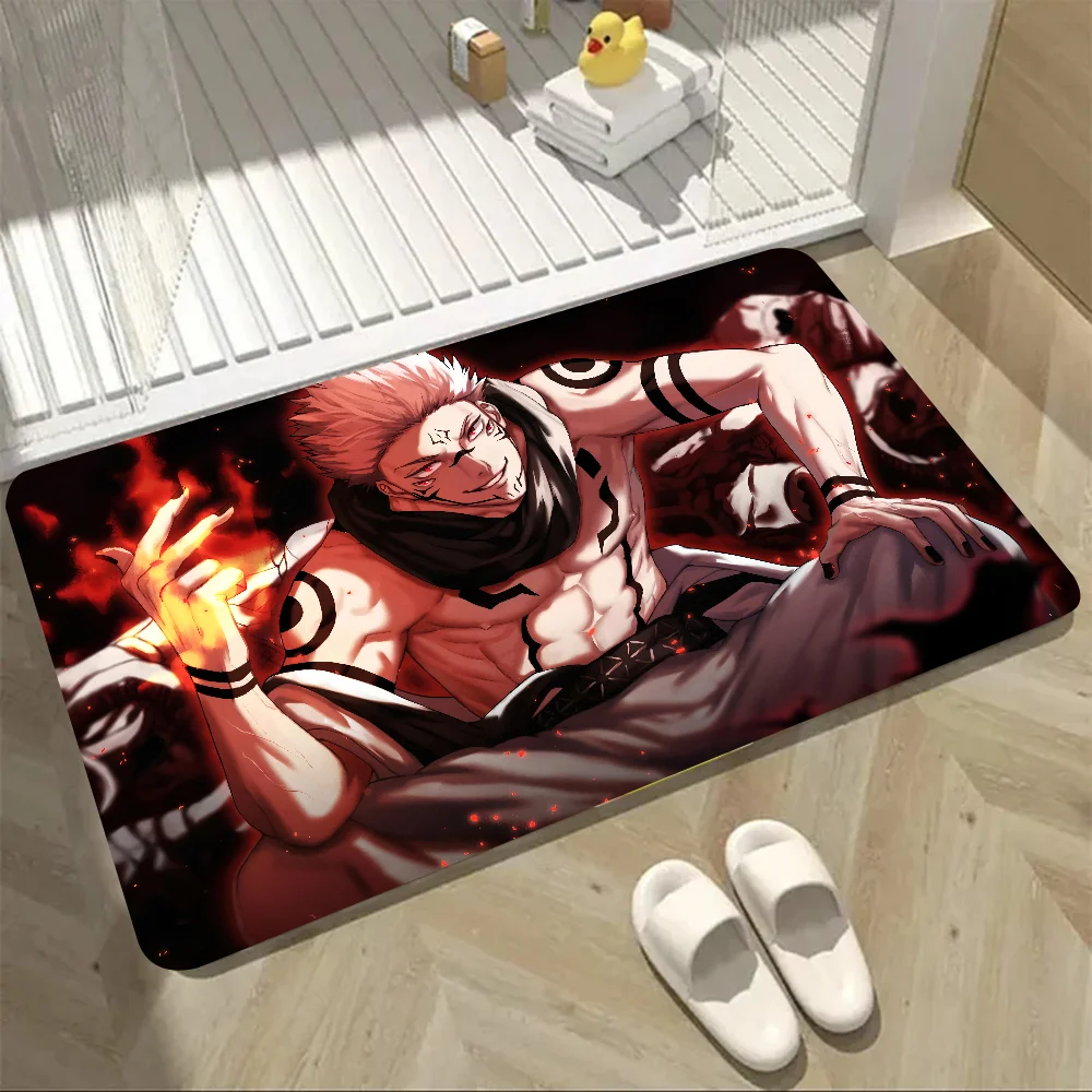 Anime Jujutsu Kaisen Itadori Yuuji Floor Mat Doormats Home Carpet Foot Mat Bathroom Absorbent Mats Anti-Slip Mats Home Decor