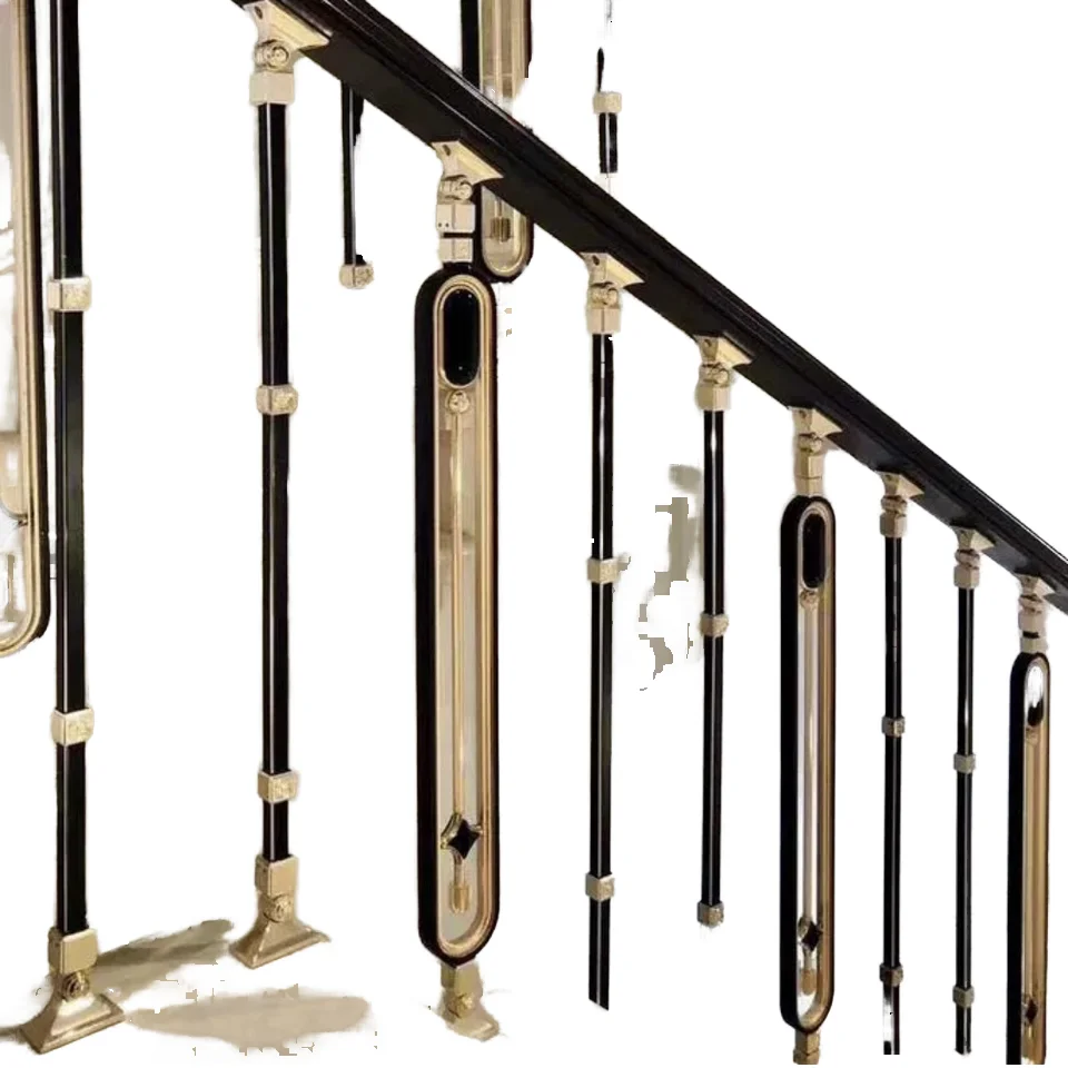 High-end modern indoor aluminum alloy handrail luxury railing stair railing discount sale guaranteed quality, fashion