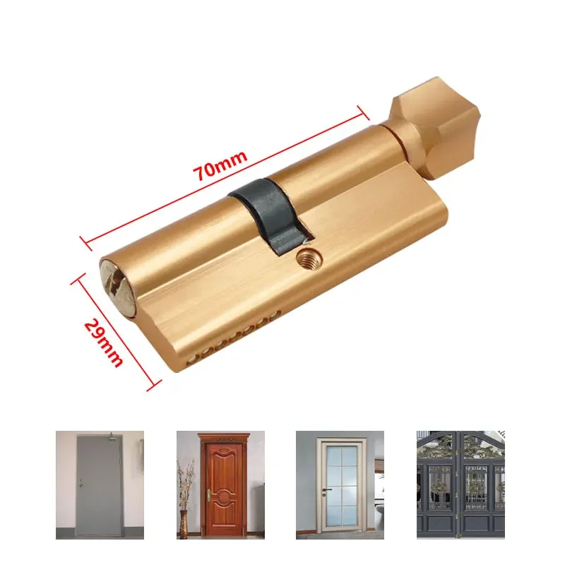 Türzylinderschloss, vorgespannt, 70 mm, 3 Schlüssel, Diebstahlschutz, Eingang, AB, Türschloss, Heimsicherheit, Innenbereich, Schlafzimmer, Schließzylinder