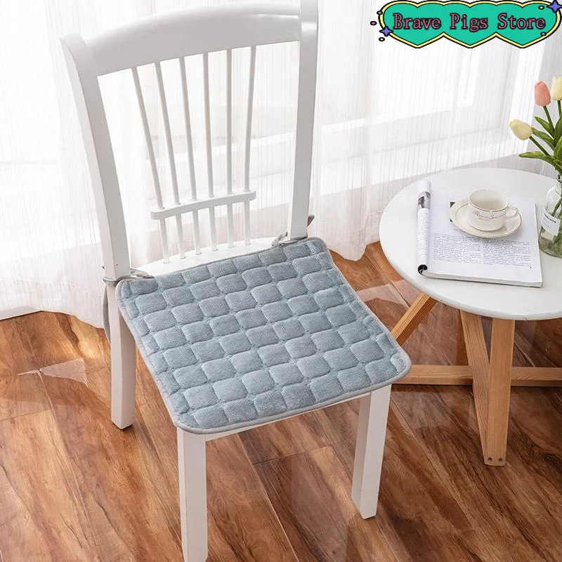 [HM]Soft Square Seat Pad Flannel Chair Cushion Non Slip Tatami Cushion Office Home Decor 40x40cm[HM]