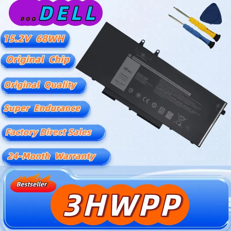 

3HWPP 15.2V 68WH Laptop Battery For DELL Latitude 3541 5401 5410 5501 5411 5511 Series Notebook P80F003 P98G003