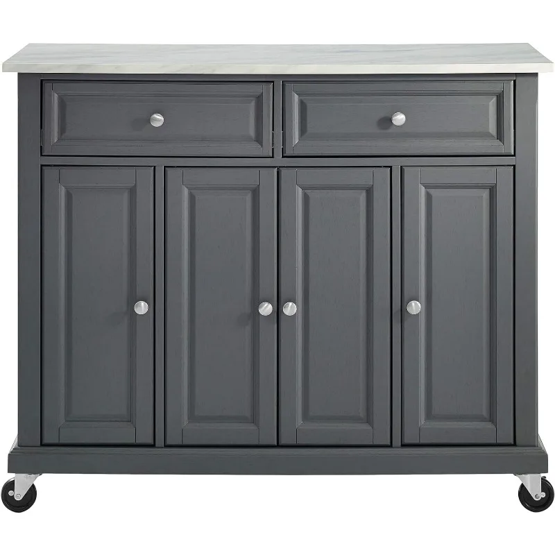 KF30043EGY Avery Kitchen Island with Paper Marble Top