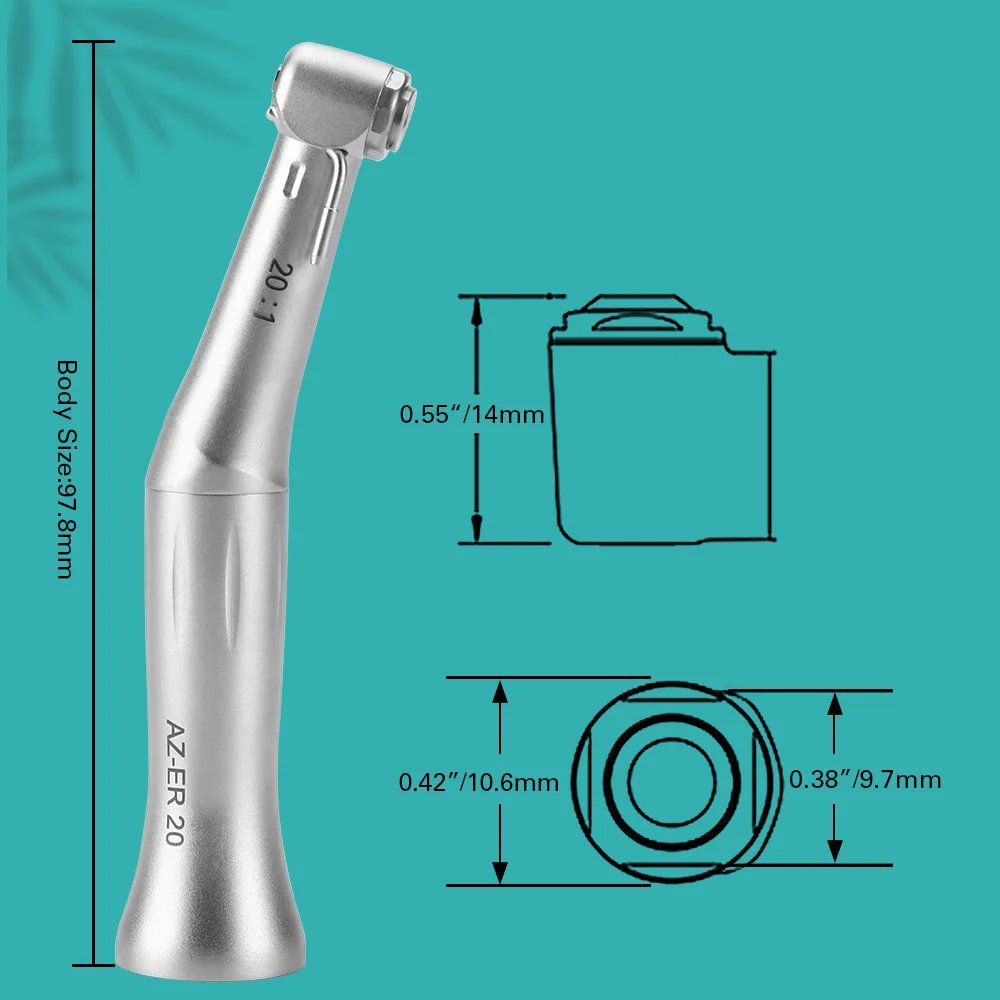 20:1 AZDENT Dental Implant redukcja kątnica rękojeść rodzaj przycisku Chuck Extemal System nawadniania maksymalny moment obrotowy 55Ncm