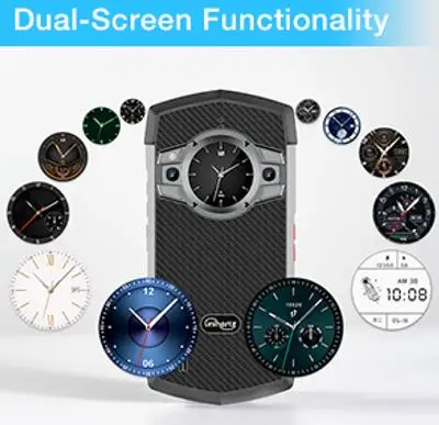 Unihertz-1 TickTock(5G) , CPU Dimensity 700 120Hz 6.3 inches, NFC, back watch dial three proof smartphone, 8GB RAM, 128GB ROM