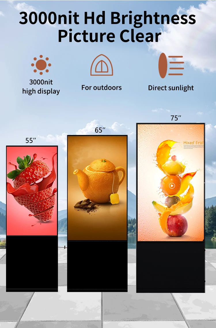 LCD-Display 4K Außenwerbung Digital Signage Ultra-schmaler Rand