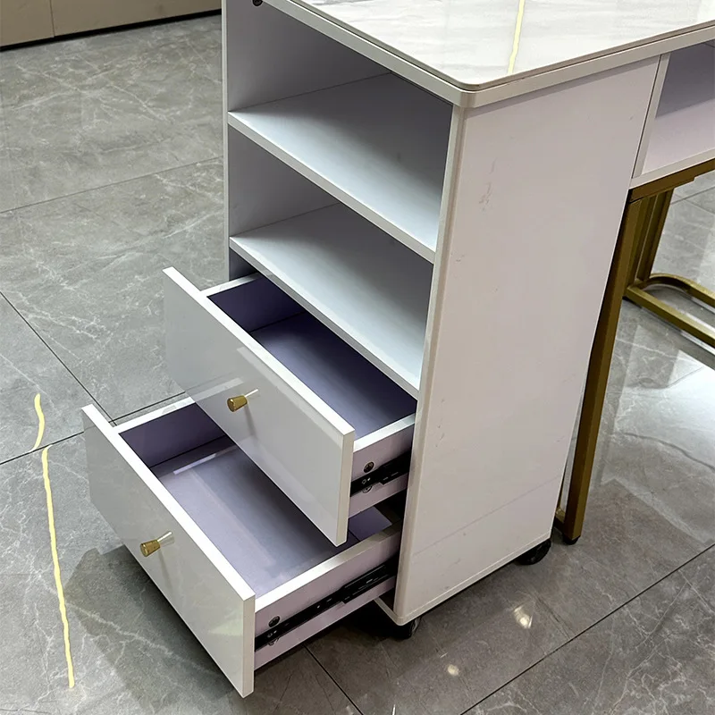 أزياء المشاهير الإنترنت طاولة مانيكير وكرسي مجموعة بسيطة خاصة E **** الميكانيكية اليابانية مانيكير متجر الجدول رجل واحد مزدوج #5