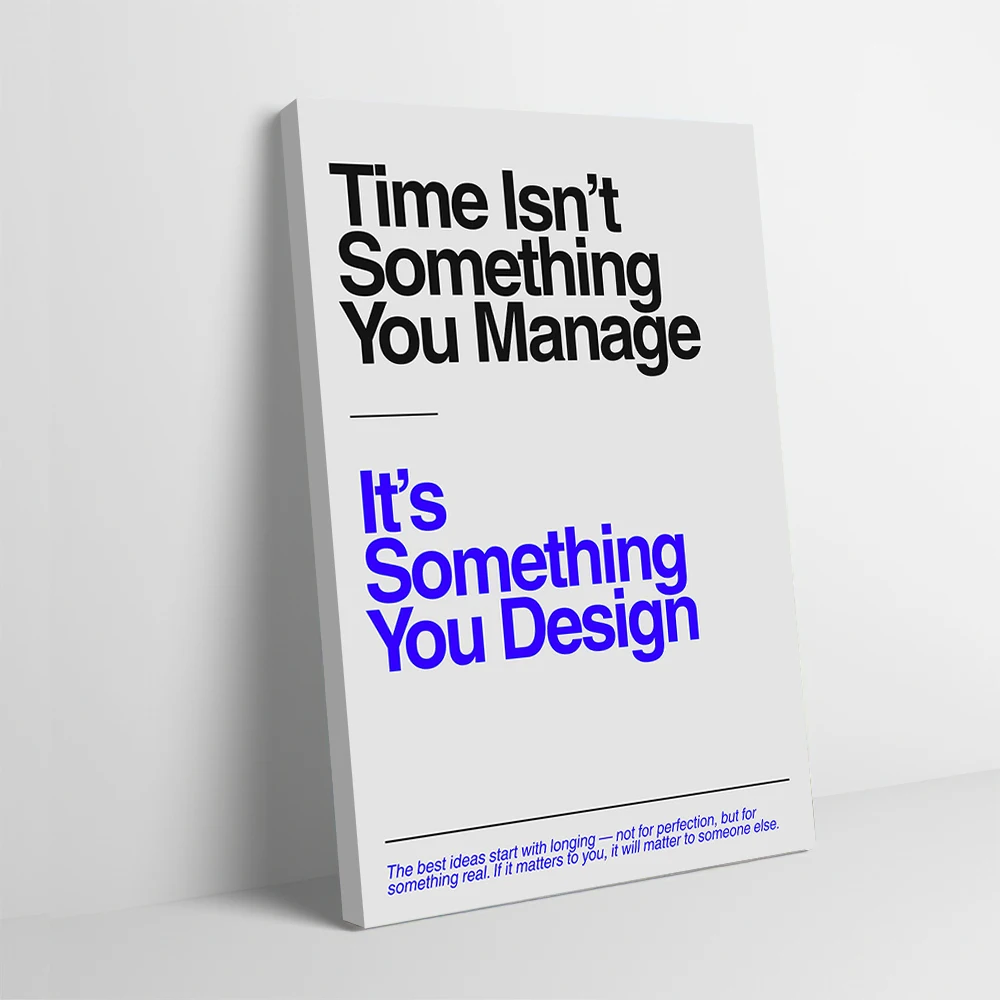 

Time Design Inspirational Quote Printing Poster Customizable Pictures Wall Art Canvas Painting for Home Decoration Luxury Room