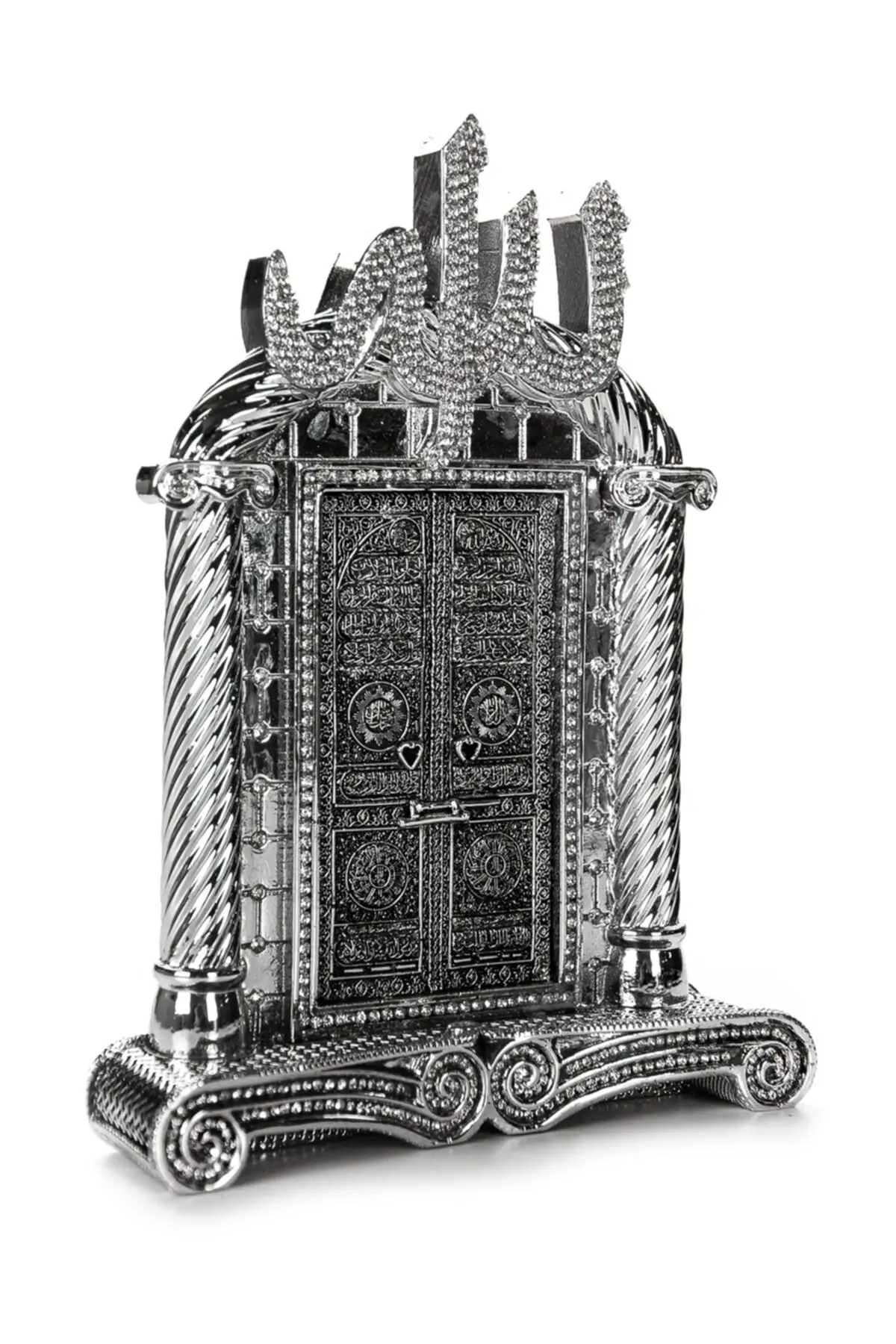 DOLBOVI Allah lafızled door crystal stone decorated religious gift trinket silver color