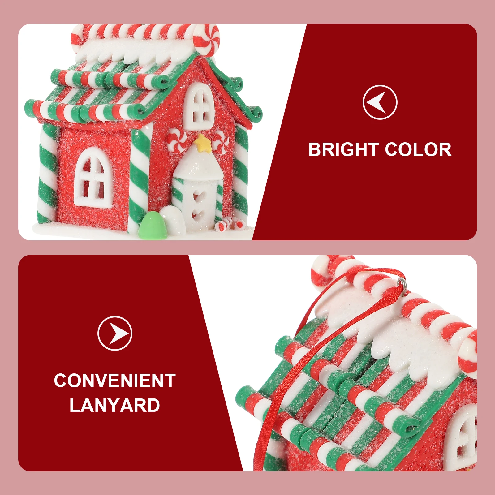 

Christmas Ornament Miniature Xmas Table Centerpiece Safe Polymer Clay Festive Atmosphere Gift Table Ornament