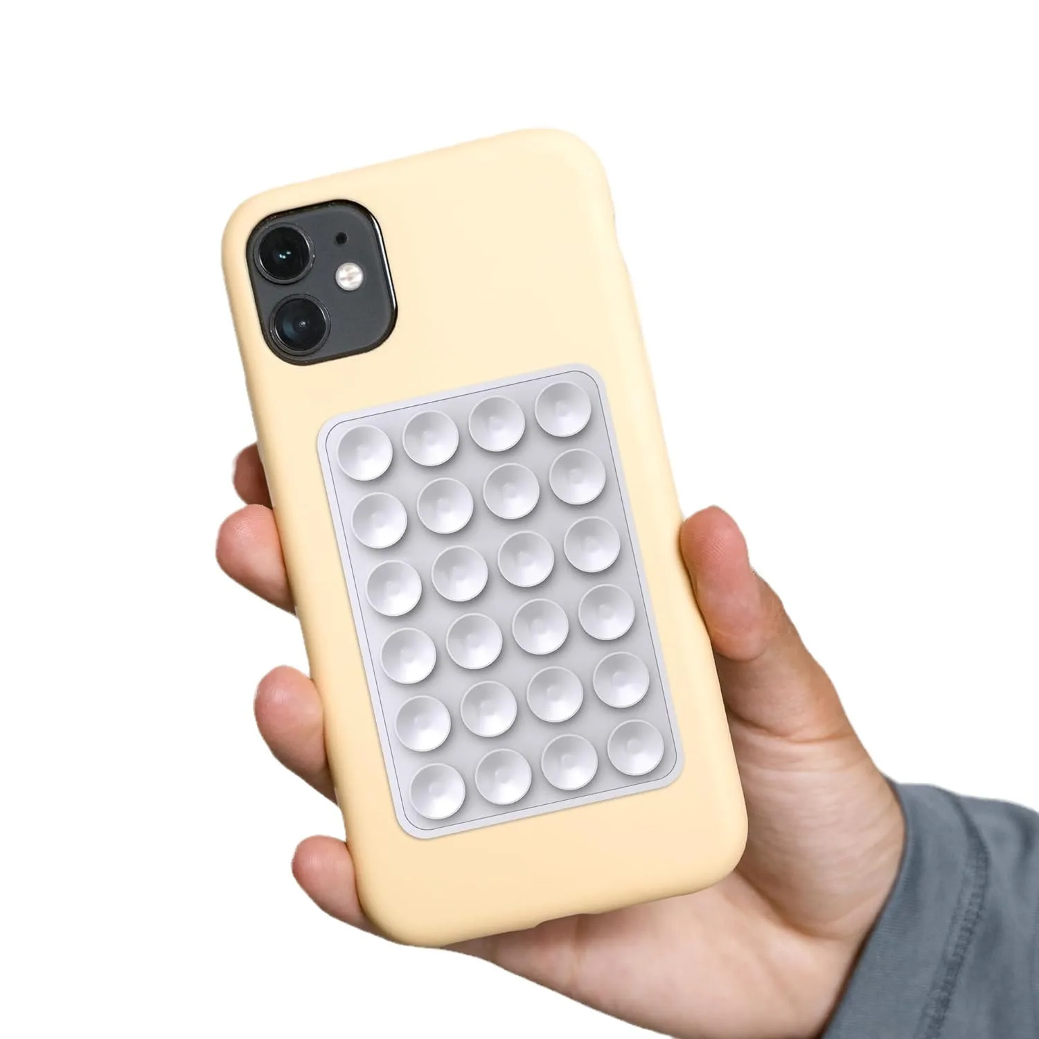 Silikon Hisap Ponsel Pemegang Tikar Pegangan Multifungsi Cangkir Hisap Dinding Berdiri Persegi Anti-Slip Case Ponsel Mount Kembali Stiker