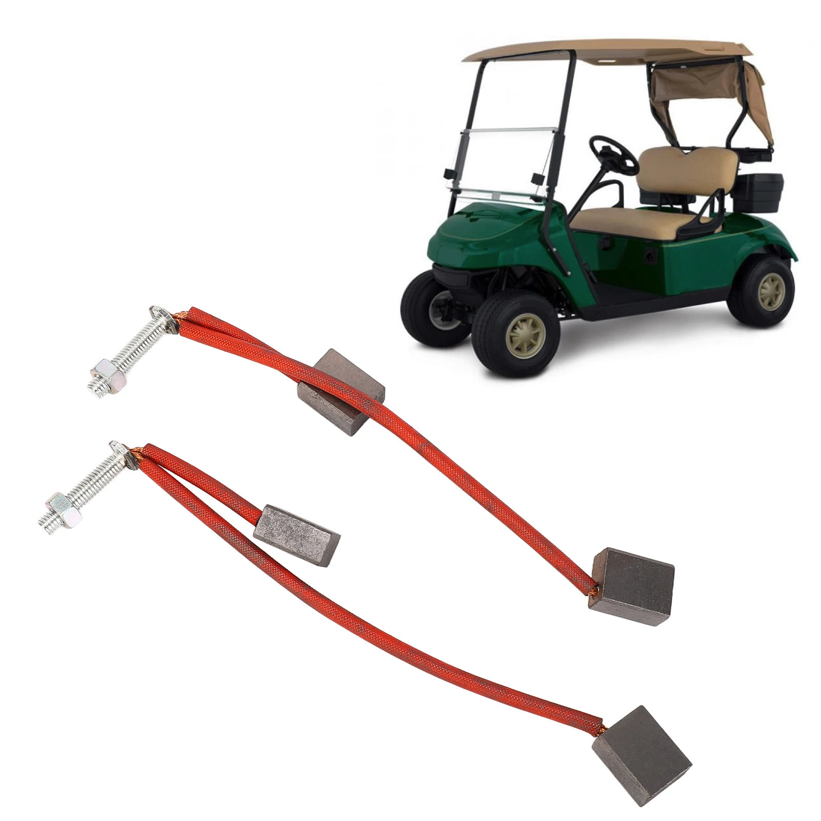 2Pcs Starter Brush Set 103347301 High Performance Generator Brush Replacement for EZGO Club Car