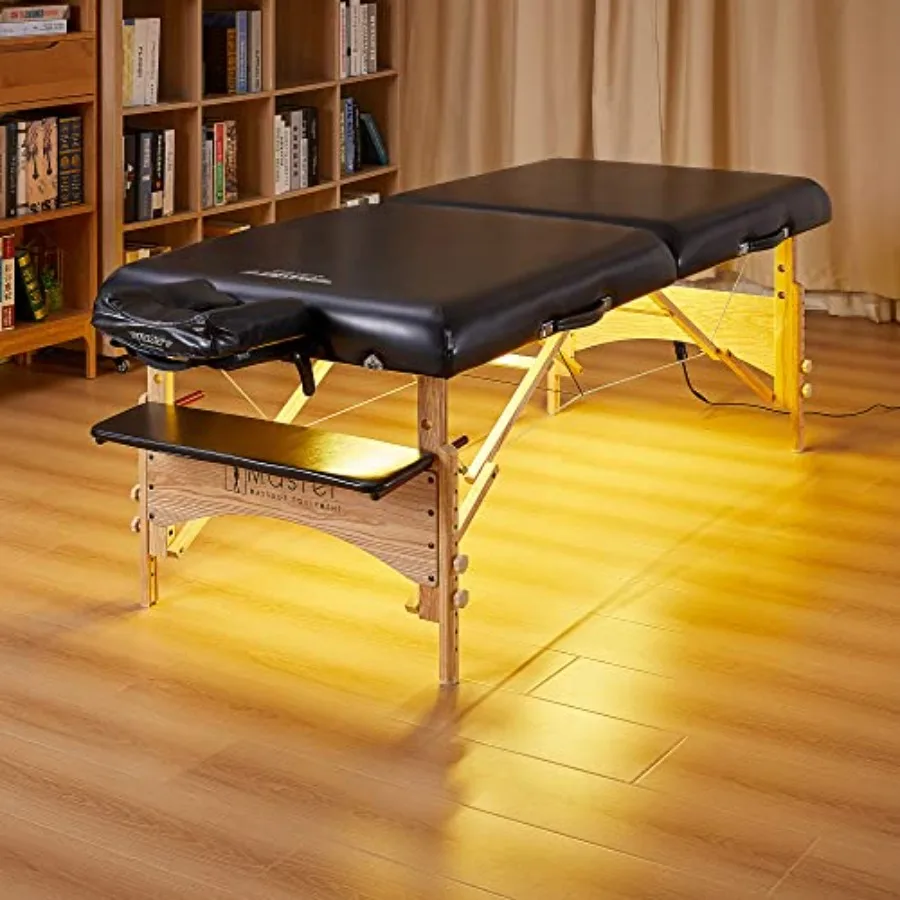 

Система атмосферного освещения Master Massage Galaxy для массажных столов: теплые светодиодные ленты 3500K создают расслабляющую атмосферу.