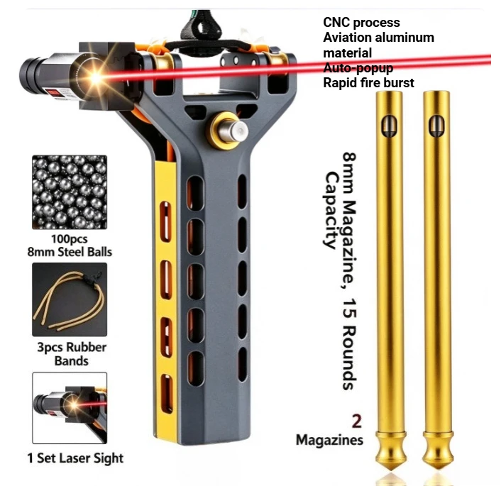 Full Metal CNC Process Aviation Aluminum Material Automatic Loading Outdoor High-precision Rapid Fire Hunting Tool