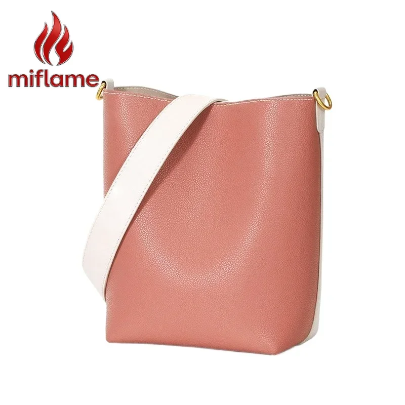 

Women Genuine Leather Shoulder Bag Fashion Underarm Bucket Purse Large Capacity Work Commute Tote