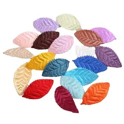 100pcs Mix Colors Leaf Patch Artificial Silk Leaves For Wedding Party Scrapbook Decoration Fake flower leaf DIY Accessory