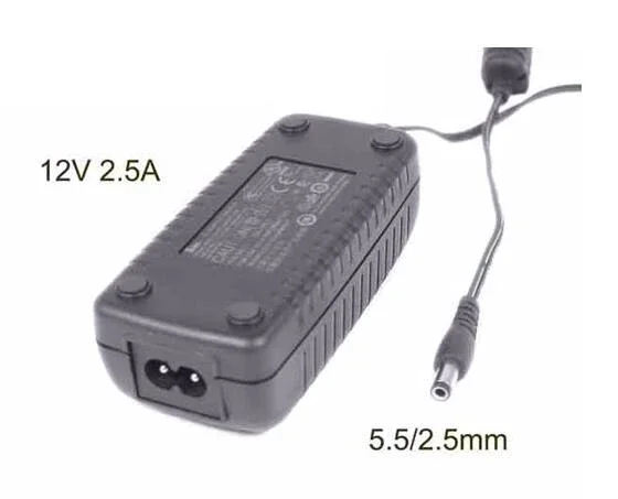 Power Adapter KSAFF1200250T1M2, 12V 2.5A, Barrel 5.5/2.5mm, 2-Prong