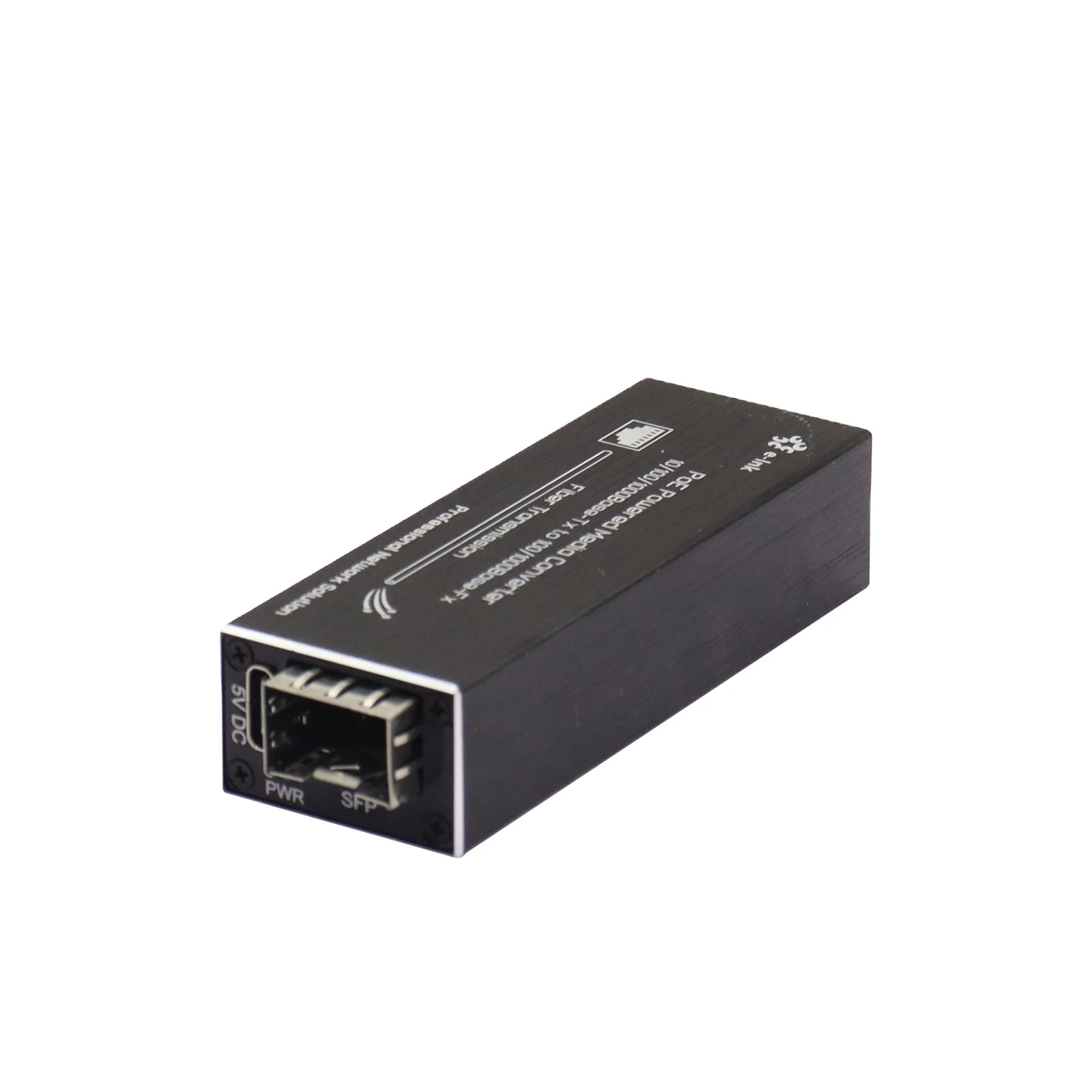 10/100/1000Mbps Ethernet to SFP PoE Fiber Media Converter, DC 5~15V (Type-C) or Powered by IEEE802.3at PoE Injector / PoE Switch