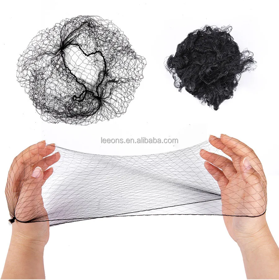 Nylon Hair Nets Invisible Disposable Ballet Dance Snoods Net Bun Invisible Elastic Edge Mesh Net for Packing Wigs 20pcs