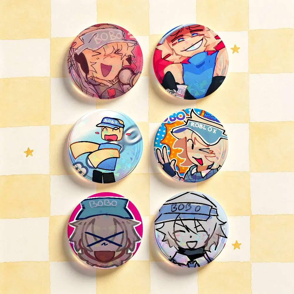 E-Evade B-Bobo Custom Badges 75mm 44mm 25mm 32mm 58mm Hat Backpack Accessories Toys Collect Gifts Large