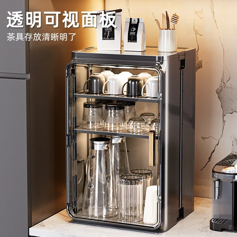 Desktop dustproof cup storage shelf, tea cup holder, water cup holder, tea set storage box, coffee mug holder, water cup holder