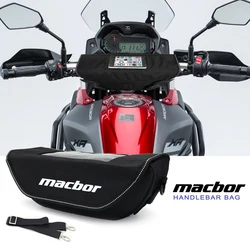 Para macbor montana xr5 motocicleta guiador saco de viagem à prova dwaterproof água guiador saco de navegação