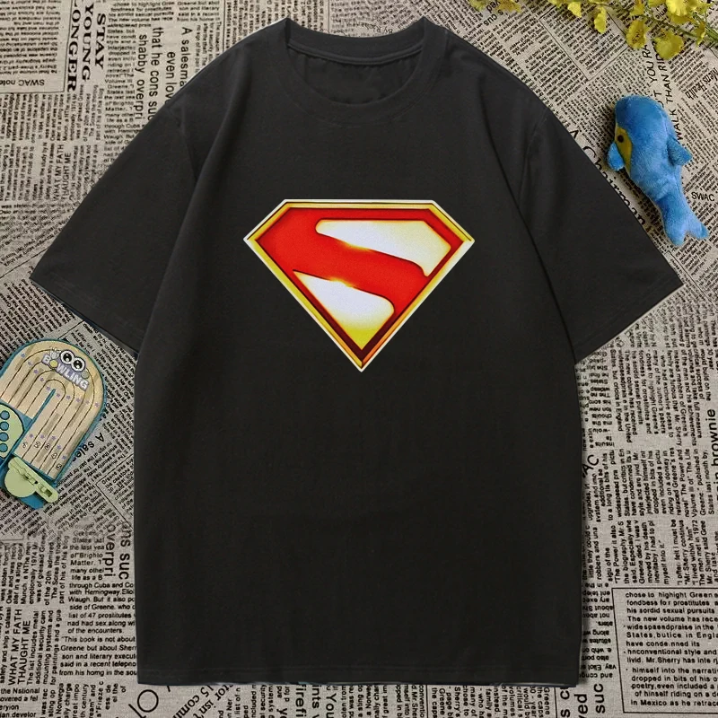 Marvel Superman Wonder Woman The Flash Cartoon Anime Cotton Peripheral T-shirt Creative Summer Loose Casual Short Sleeve Tops