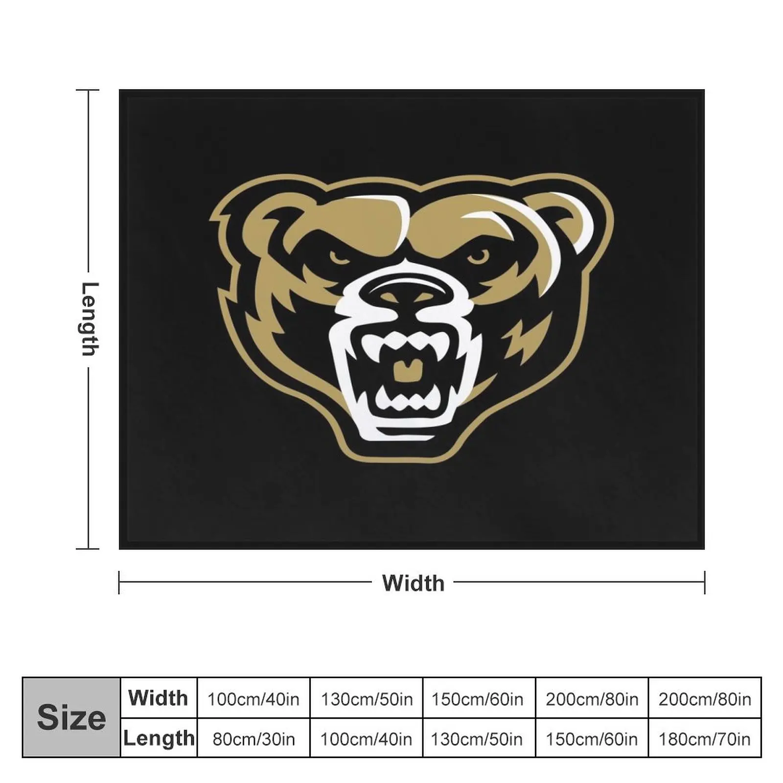 Oakland Golden Grizzlies Throw Blanket heavy to sleep Soft Plaid bed plaid Bed Blankets