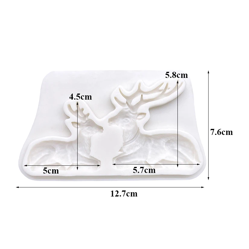 Reindeer Christmas Silicone Sugarcraft  Cupcake Baking Mold Fondant Cake Decorating Tools