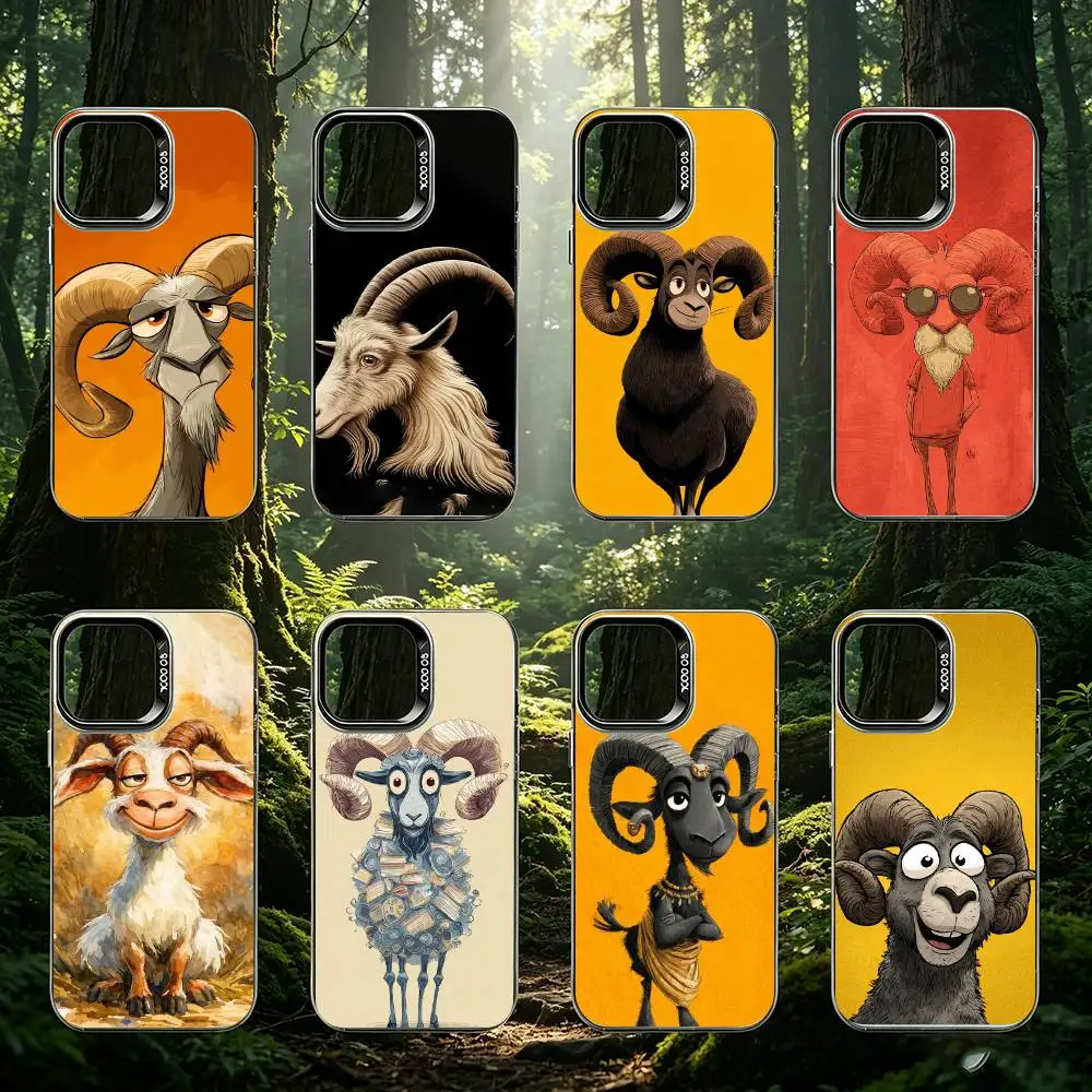 

Cartoon Ram Phone Case For iPhone 17 Pro Max 16 15 14 13 12 11 XS X XR 16E Plus Cover